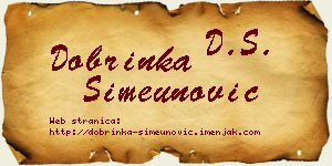 Dobrinka Simeunović vizit kartica
